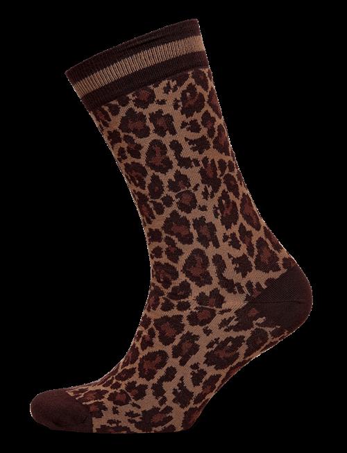 Copenhagen Studios | Cph Socks 7 Cotton Blend Dark Brown Leo | 35-38