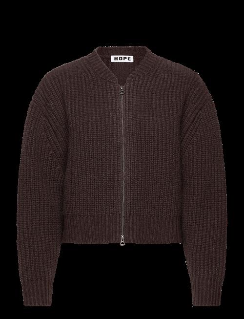 Hope | Bomber Cardigan Red Earth Melange Wool-34 | 40