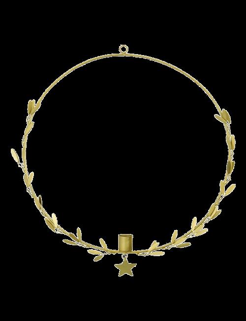 house doctor | Candle Holder, Hdmistel, Brass Fini | 35X2.2X1CM