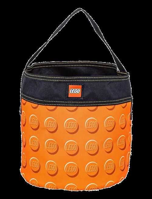 Euromic | Lego® Storage Cinch Bucket, Orange, 22X20 Cm, 6.3 L | 6.3 L
