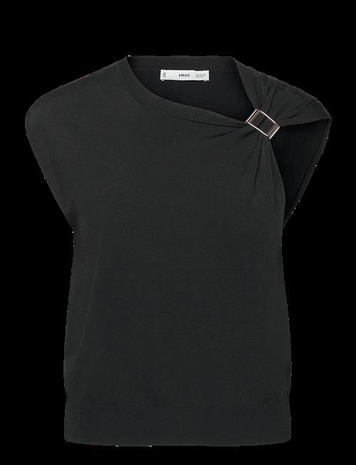 Mango | Short-Sleeved Sweater With Metallic Detail | XS