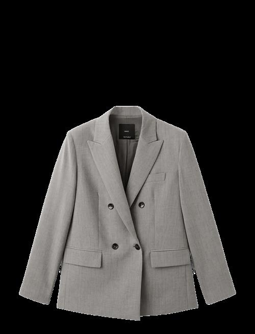 Mango | Double-Breasted Wool Blend Blazer | L