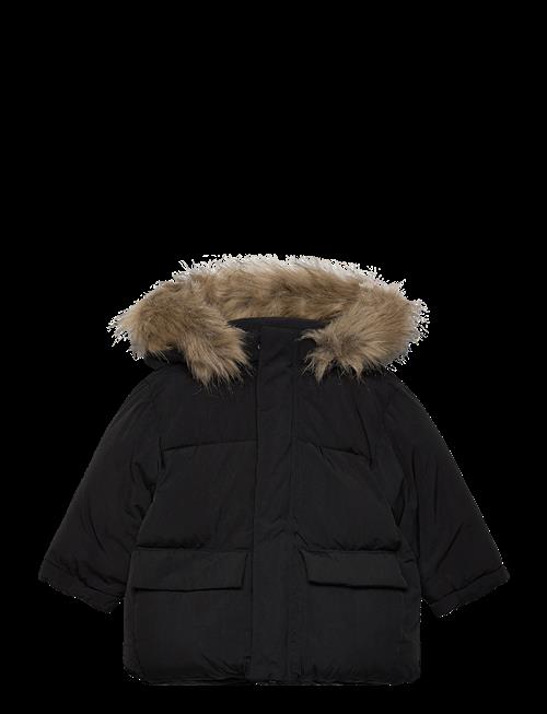 Mango | Puffer Coat With Fur-Effect Hood | 3-4