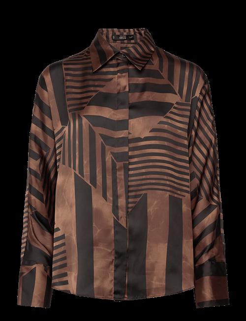 Mango | Striped Satin Blouse | S