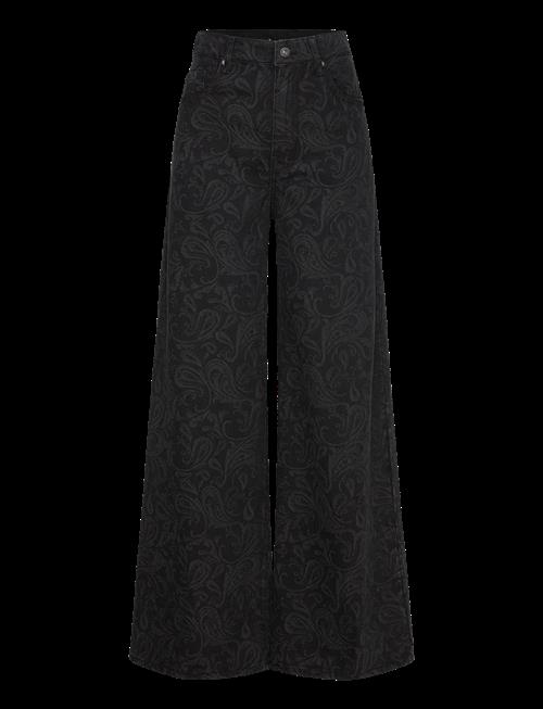 Mango | Wide Leg Paisley-Print Jeans | 36