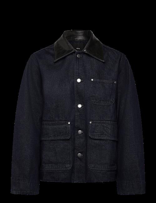 Mango | Denim Jacket With Faux-Leather Collar | L