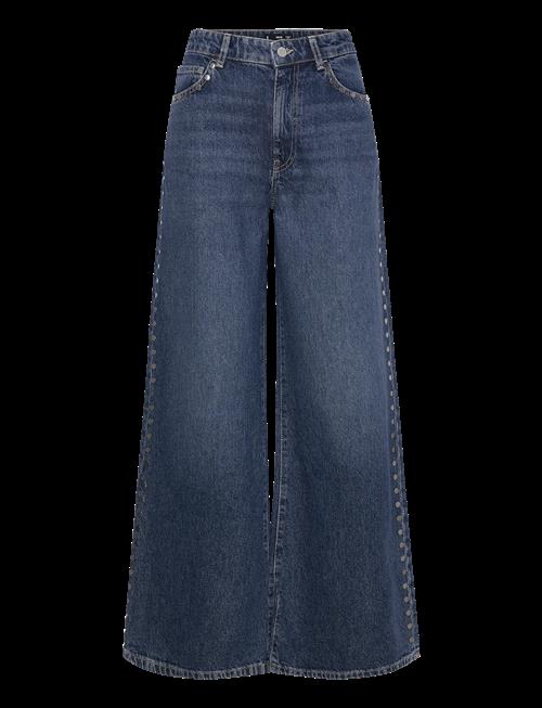 Mango | Wide Leg Studded Jeans | 34
