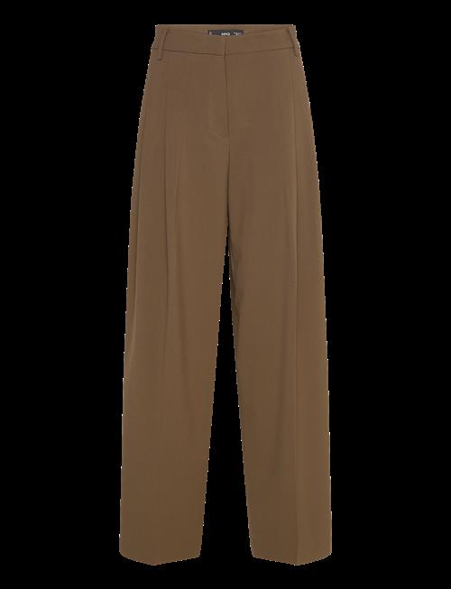 Mango | Wide Leg Mid-Rise Pleated Trousers | 38