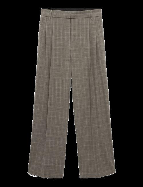 Mango | Wide Leg Check Suit Trousers | 38