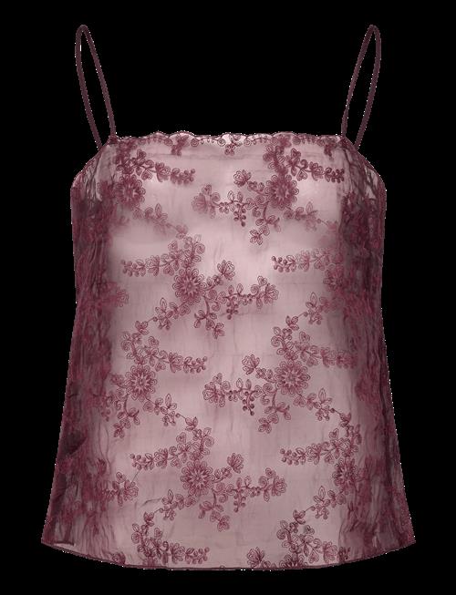 Mango | Embroidered Sheer Top | M