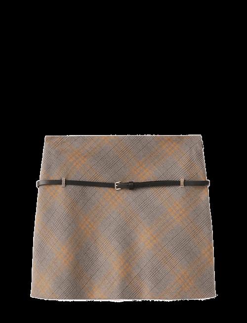 Mango | Belt Checked Skirt | 38