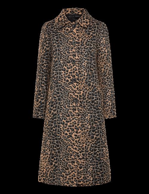 Mango | Leopard-Print Long Coat | S