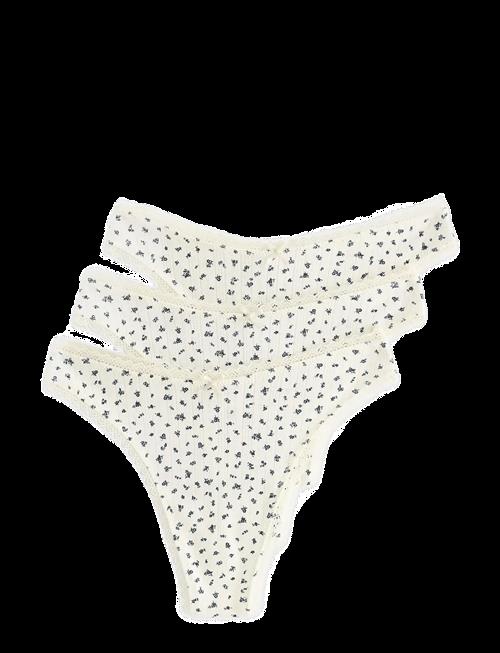 Lindex | Brief Thong Low Cotton Pointel | L