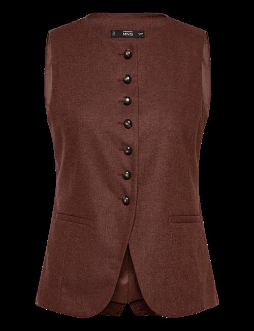 Mango | Wool-Blend Gilet With Buttons | S
