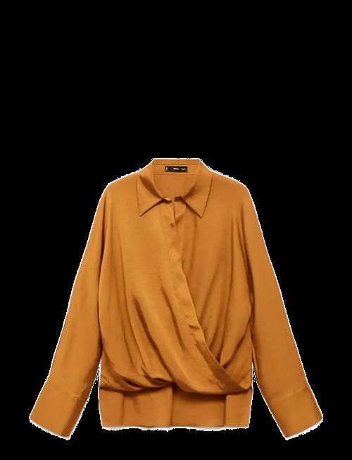 Mango | Cross-Over Satin Blouse | XL