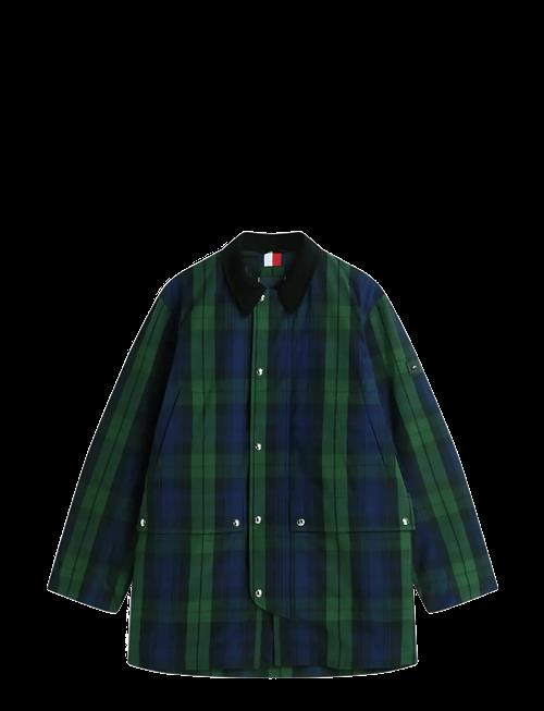 Tommy Hilfiger | Long Check Waxed Barn Coat | XL