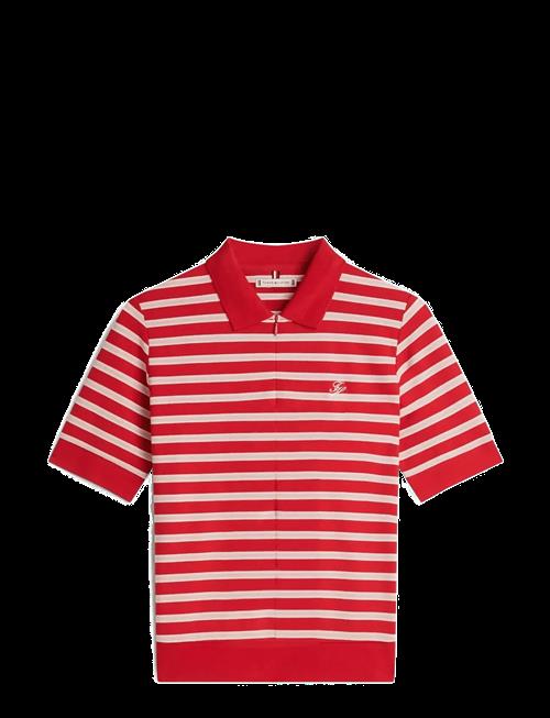 Tommy Hilfiger | Th Script Lyocell Zip Ss Polo | XS