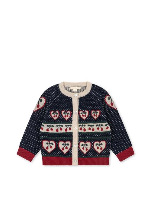 Konges Sløjd Belou Cardigan Cherry  Cherry-4Y Uld Rød  4 år  Piger