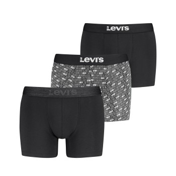 Levis 3P Logo Aop Boxer Brief Gift Sort bomuld Medium Herre