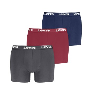 Levis 3P Repeat Logo Boxer Brief Multi Grå/Rød bomuld Medium Herre