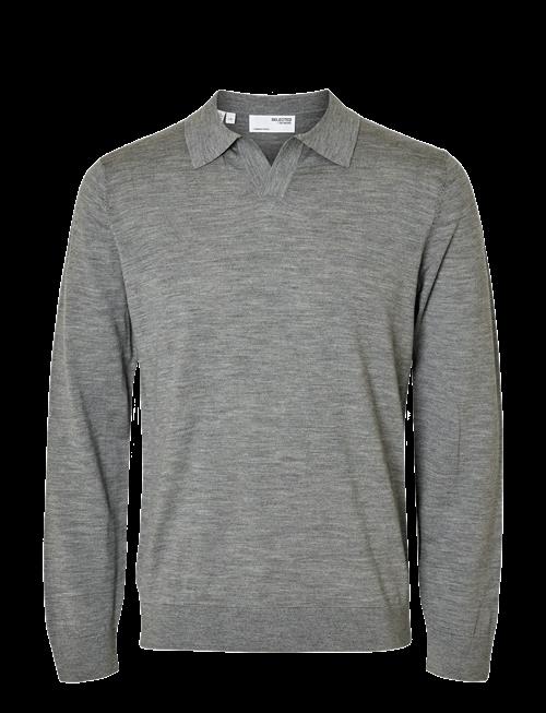 Selected | Slhtray Ls Knit Merino Open Polo | XL