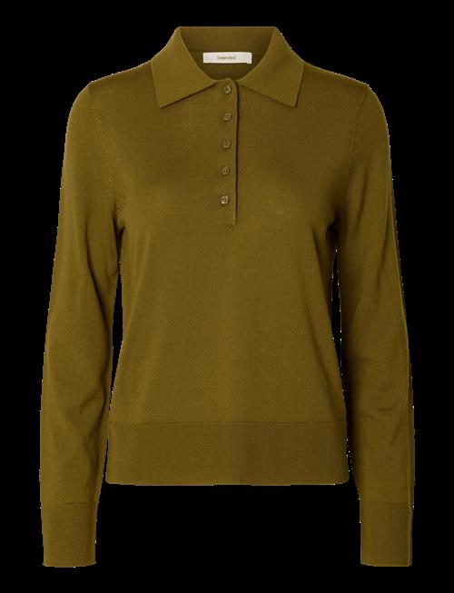 Selected | Slwthea Ls Knit Merino Collar Neck Noos | L