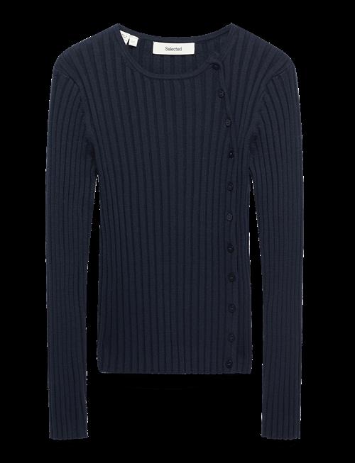 Selected | Slfhelen Ls Knit Button O-Neck Top | S