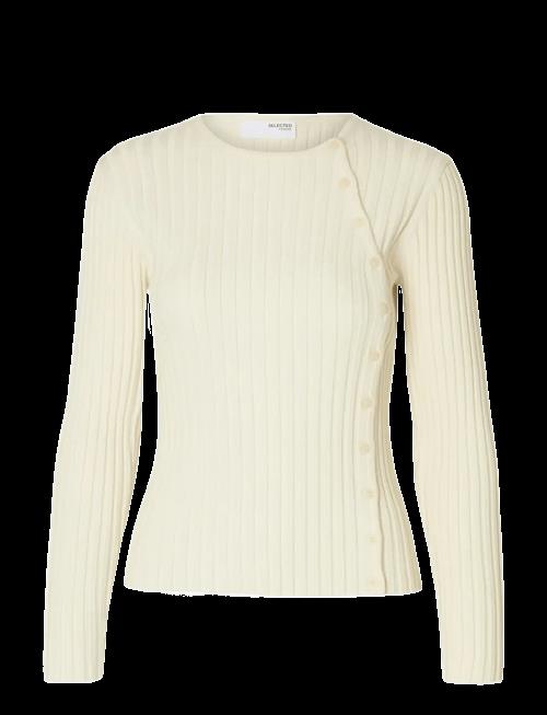 Selected | Slfhelen Ls Knit Button O-Neck Top | XL
