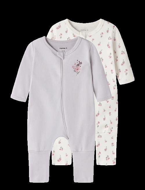 name it | Nbfnightsuit 2P Zip Ff Flower Noos | 68