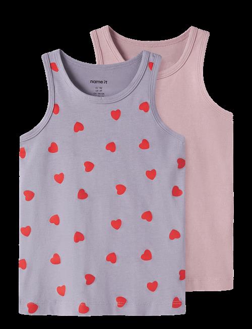 name it | Nmftank Top 2P Lavender Hearts Noos | 122-128