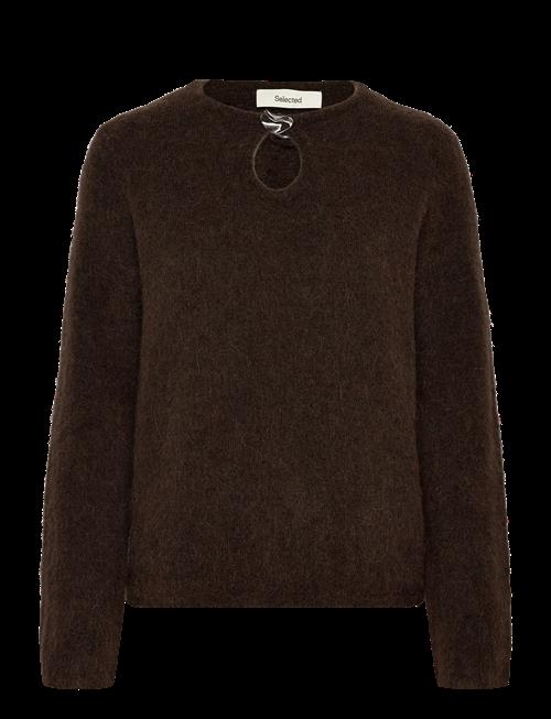 Selected | Slflulu Brushed Ls Knit Keyhole O-Neck | XS