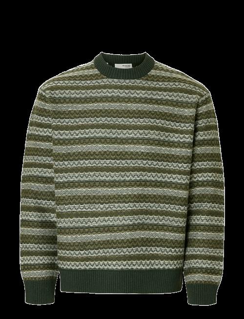 Selected | Slhrevy Ls Knit Relaxed Jac Crew Neck | L