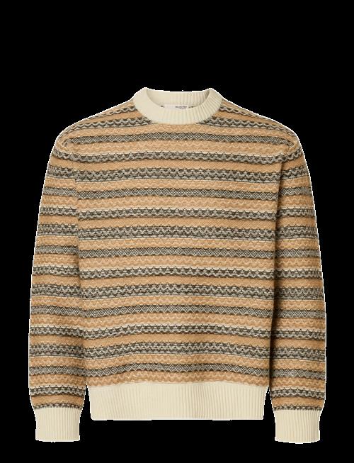 Selected | Slhrevy Ls Knit Relaxed Jac Crew Neck | S