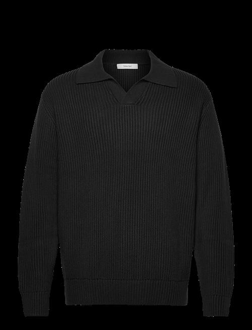 Selected | Slhdry Ls Knit Relaxed Open Polo | L
