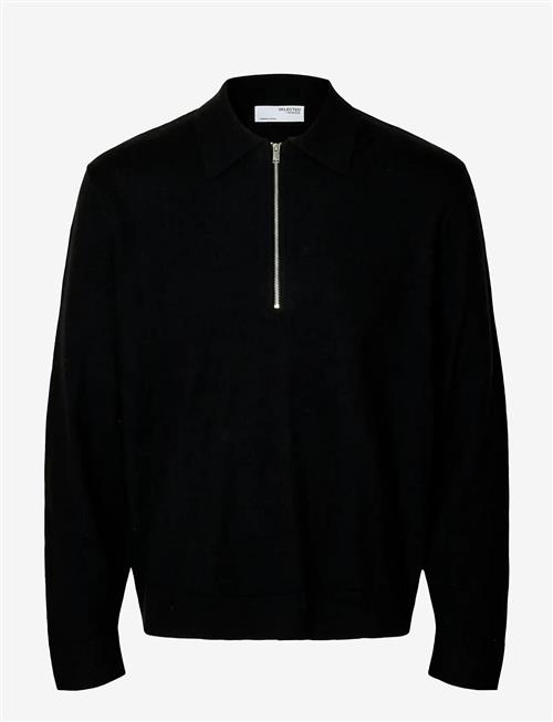 Selected | Slhtray Merino Brushed Relaxed Zip Polo | S
