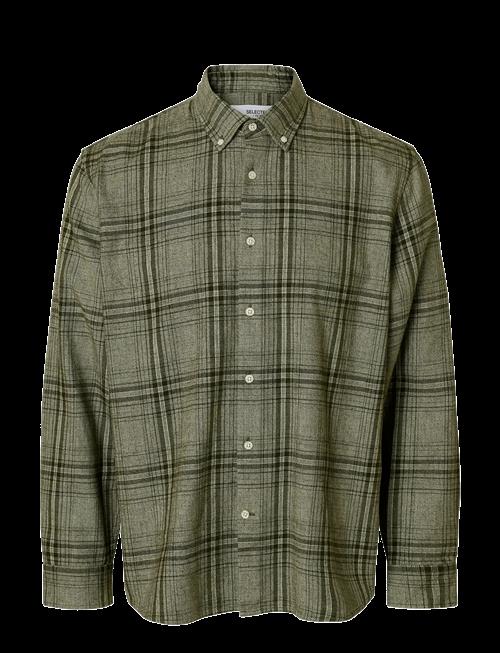 Selected | Slhregnoah Mix Bdwn Ls Shirt Camp | M