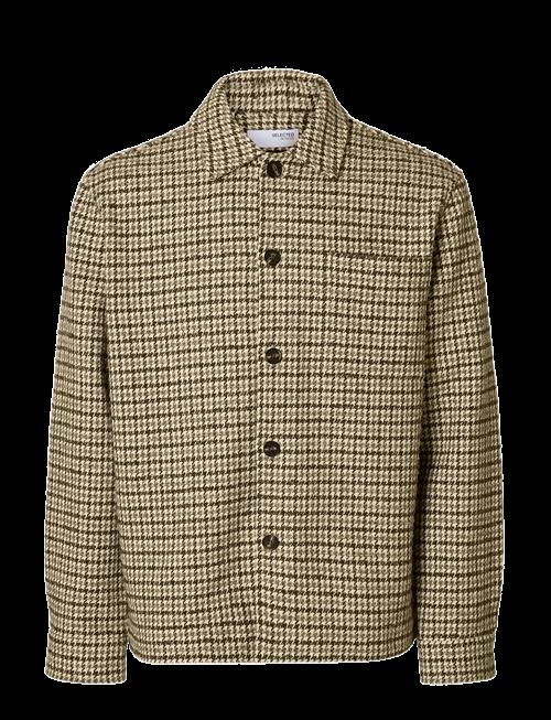 Selected | Slhregari Wool Blend Nf Undyed Overshirt | L