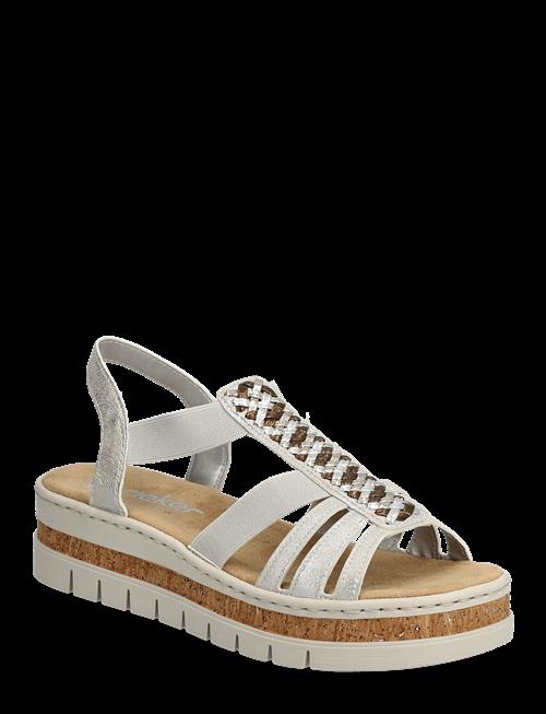 Rieker | Rieker Ladies' Sandals V4918-90 Silver/Platinum | 41