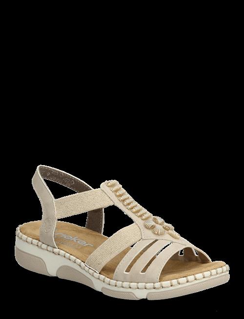 Rieker | Rieker Ladies' Sandals 66201-62 Beige | 40
