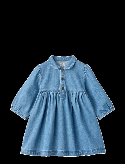 Copenhagen Colors | Organic Denim Dress W. Puff Sleeves | 116