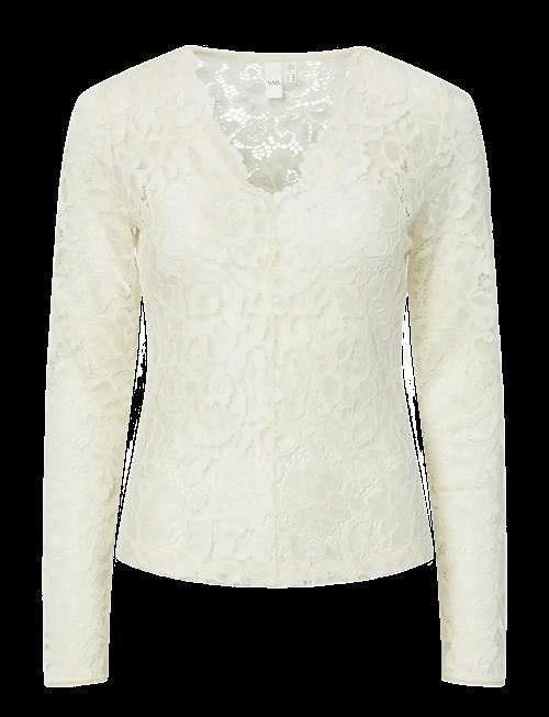 YAS | Yaslacey Ls V-Neck Lace Top S. Noos | M