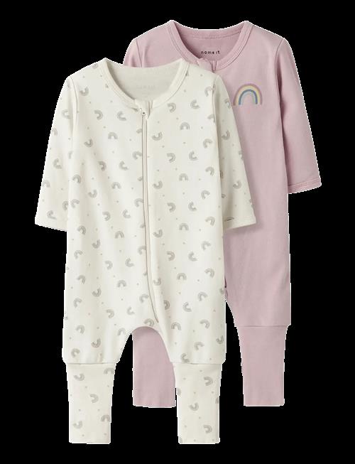 name it | Nbfnightsuit 2P Zip Ff Jet Rainbow Noos | 62