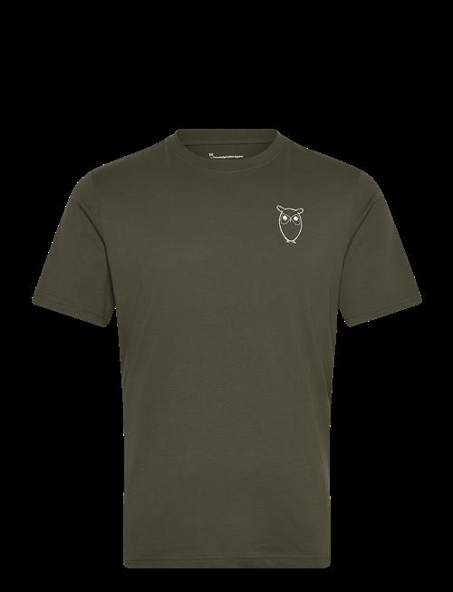 Knowledge Cotton Apparel | Alder Owl Chest Print Tee - Gots/Ve | XXL