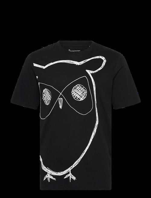 Knowledge Cotton Apparel | Big Owl Print Tee - Gots/Vegan | L