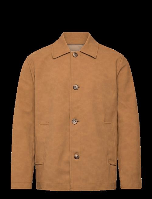 Brixtol Textiles | Alfred Faux Suede Tan Suede | L
