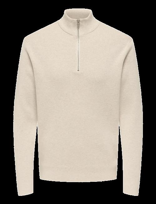 ONLY & SONS | Onsting Life Reg Half Zip Knit Noos | XS