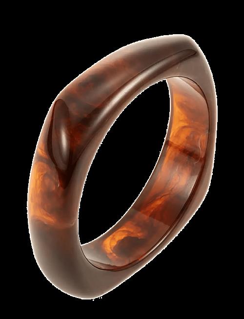 By Jolima | Resin Bangle Large Brown | ONE SIZE