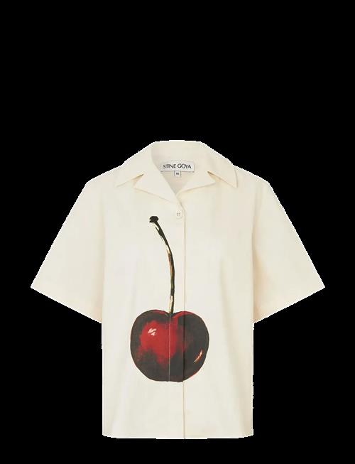 STINE GOYA | Crisp Stripe Shirting, Bowling Collar Shirt | XS