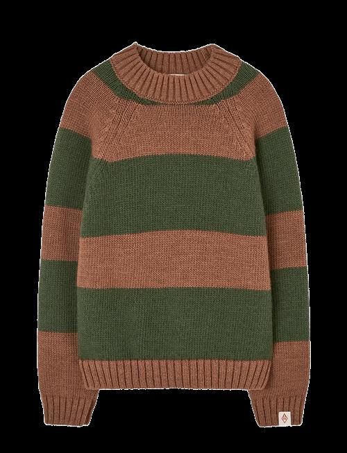 THE ANIMALS OBSERVATORY | Stripes Brown Boxfish Sweater | 6 Y