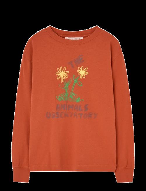THE ANIMALS OBSERVATORY | Flowers Red Dof Lonf Sleeve T-Shirt | 10 Y